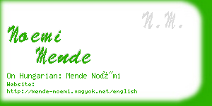 noemi mende business card